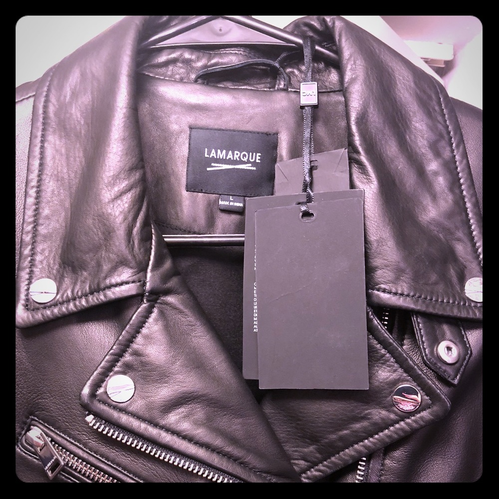 Leather Jacket Biker Lamarque